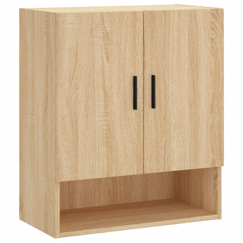 Armoire murale design pratique espace rangement 60 x 31 x 70 cm en bois d'ingénierie chêne sonoma 02_0048776