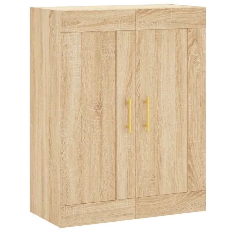 Armoire murale rangement élégante 69,5 x 34 x 90 cm design moderne en bois d'ingénierie chêne sonoma 02_0048903