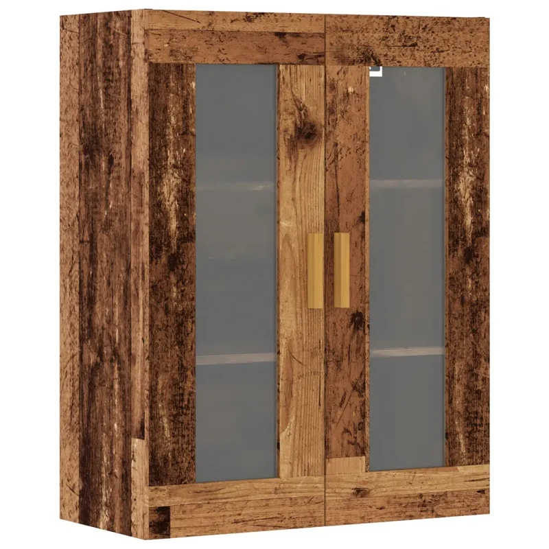 Armoire murale suspendue vintage rangement polyvalent 69 x 34 x 90 cm en bois vieux bois 02_0051017