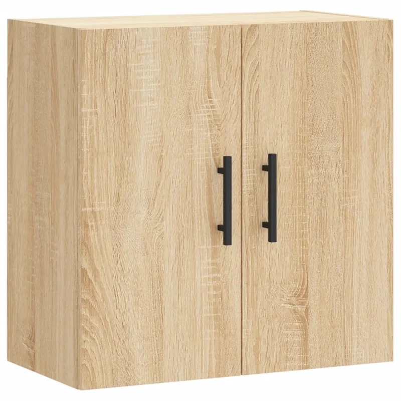 Armoire murale chêne sonoma 60 x 31 x 60 cm grand espace rangement pratique style moderne en bois d'ingénierie 02_0048822