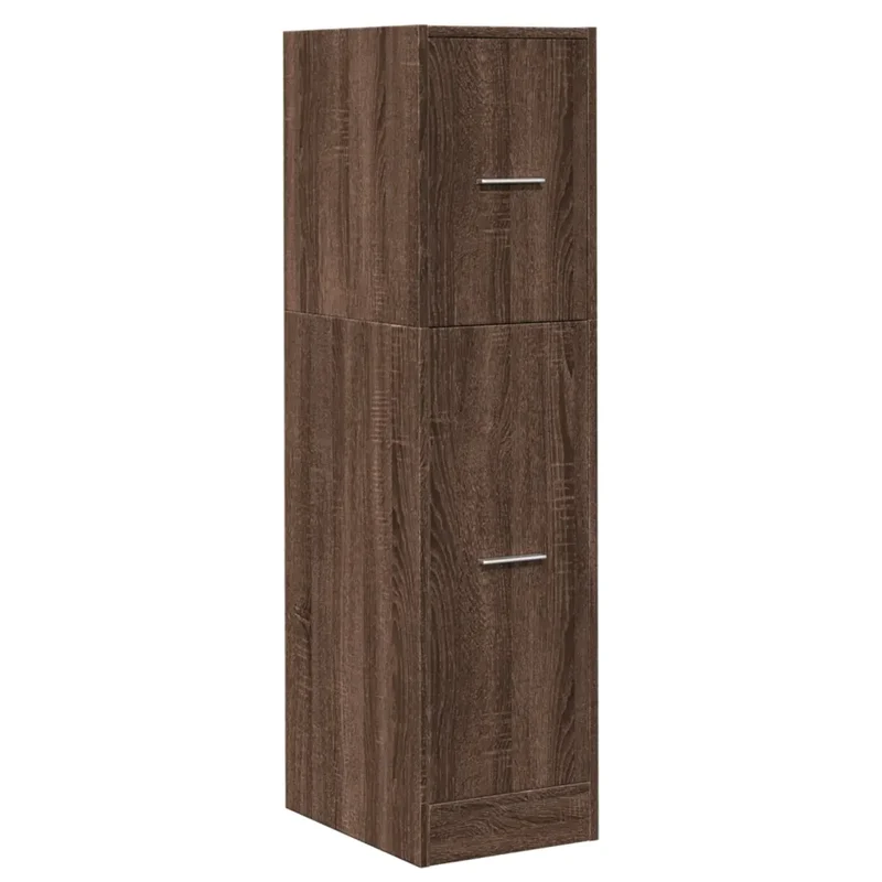 Armoire d'apothicaire multifonctionnelle 30 x 41 x 118 cm rangement pratique style classique en bois d'ingénierie marron 02_0050616