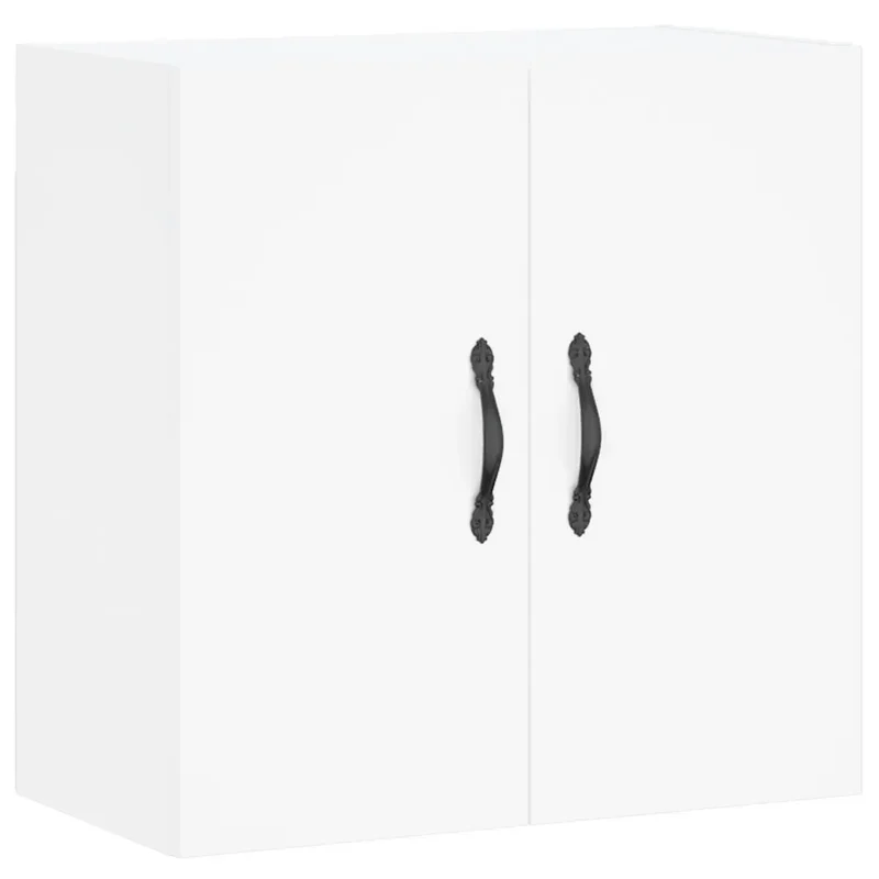 Armoire murale blanche rectangle 60 x 31 x 60 cm espace de rangement pratique affichage décoratif en bois blanc 02_0048798