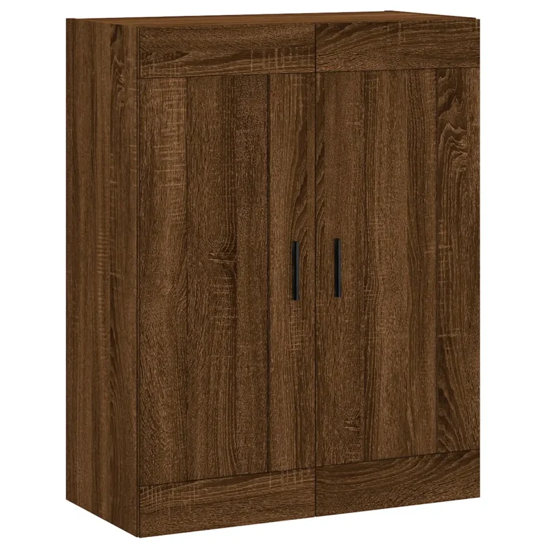 Armoire murale design élégant rangement suspendu 69,5 x 34 x 90 cm en bois d'ingénierie marron 02_0048930