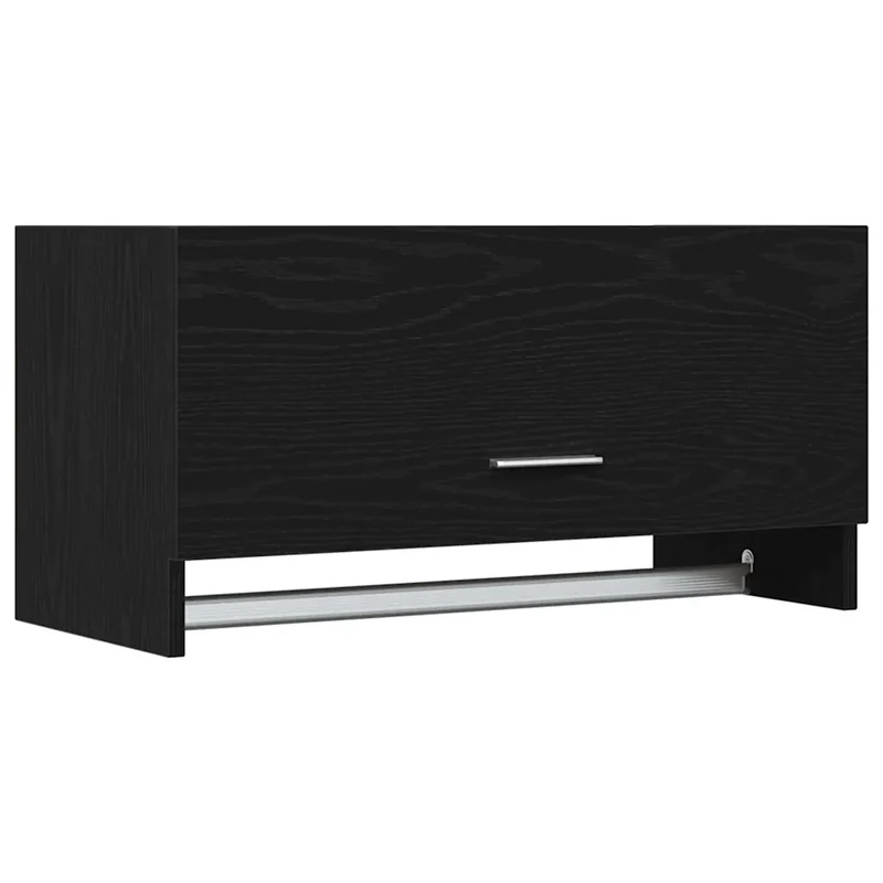 Armoire murale minimaliste fonctionnelle pour rangement 70 x 32,5 x 35 cm en bois d'ingénierie chêne noir 02_0051907