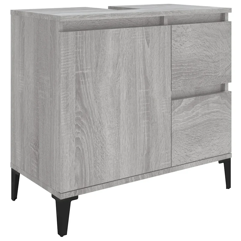 Armoire de bain flexible avec grands rangements 65 x 33 x 60 cm en bois d'ingénierie sonoma gris 02_0048419