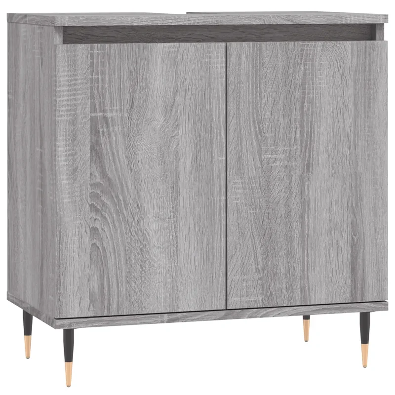Armoire de bain moderne pratique rangement 58 x 33 x 60 cm en bois d'ingénierie sonoma gris 02_0049018