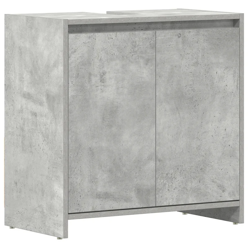 Armoire de salle de bain avec 1 compartiment élégante 60 x 33 x 61 cm en bois d'ingénierie gris béton 02_0047732