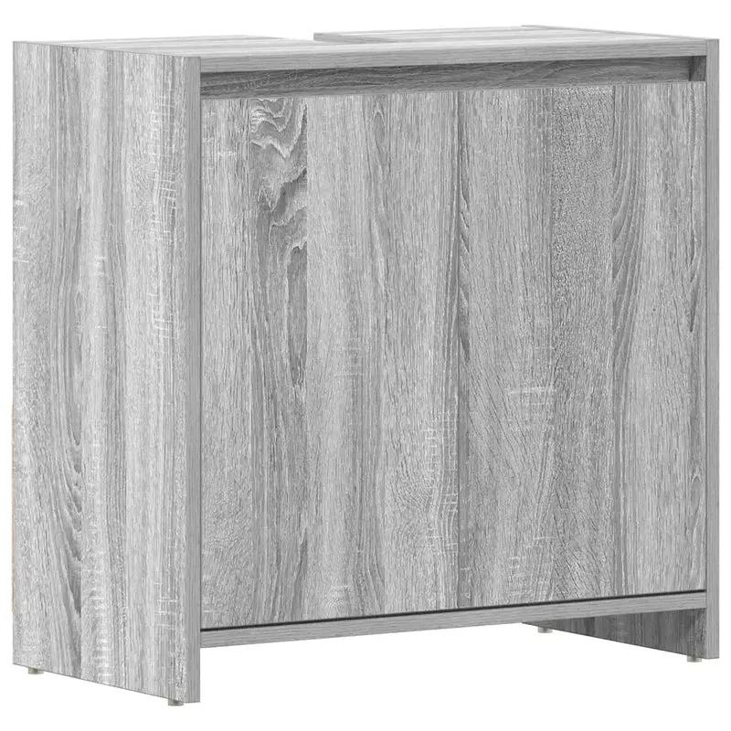 Armoire de bain sonoma gris chic rangement spacieux 60 x 33 x 61 cm finition élégante en bois d'ingénierie gris 02_0048538