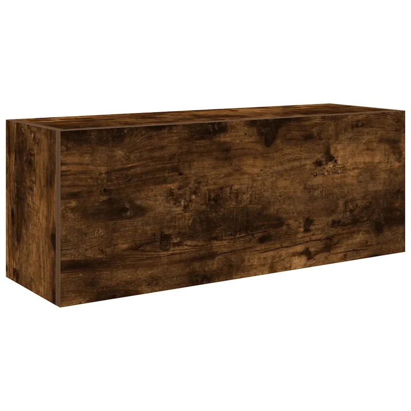 Armoire murale multifonctionnelle pratique salle de bain 80 x 25 x 30 cm en bois d'ingénierie chêne fumé 02_0051273