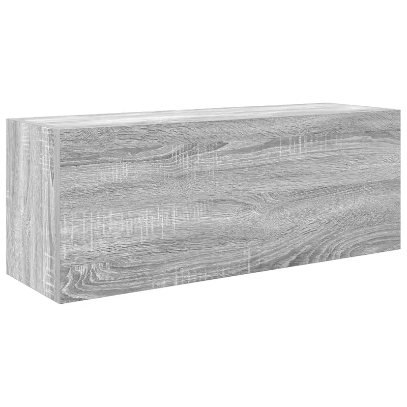 Armoire murale de salle de bain fonctionnelle design moderne 80 x 25 x 30 cm en bois d'ingénierie gris 02_0051274