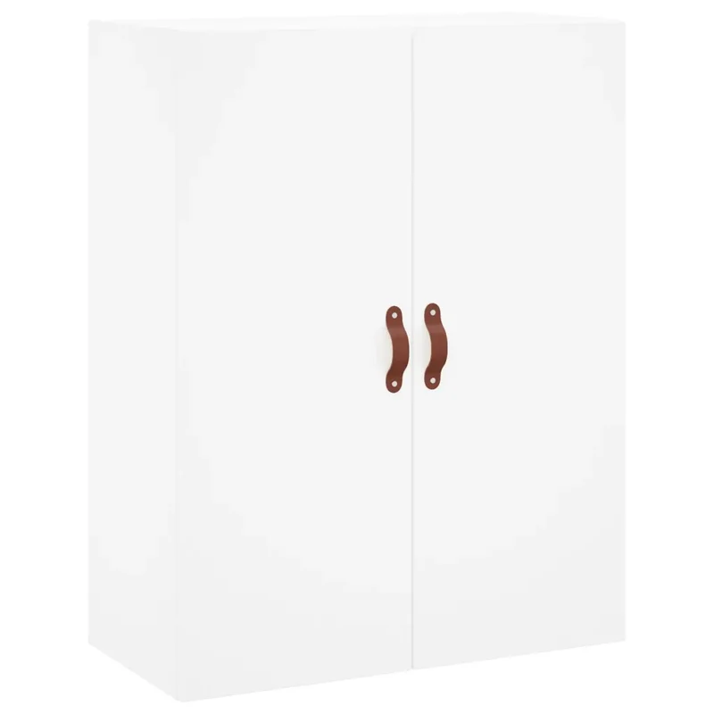 Armoire murale en bois d'ingénierie blanc 69,5 x 34 x 90 cm pratique design élégant rangement 02_0048566
