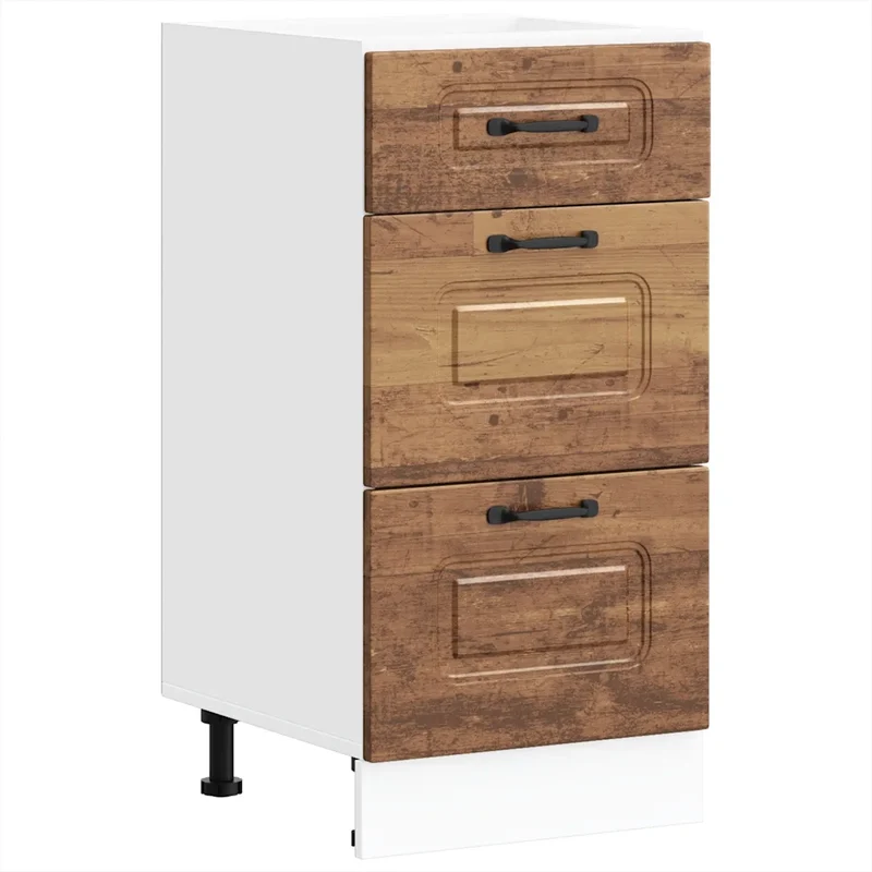 Armoire de cuisine Kalmar rangement pratique 40 x 46 x 81,5 cm en bois d'ingénierie vieux bois 02_0050480