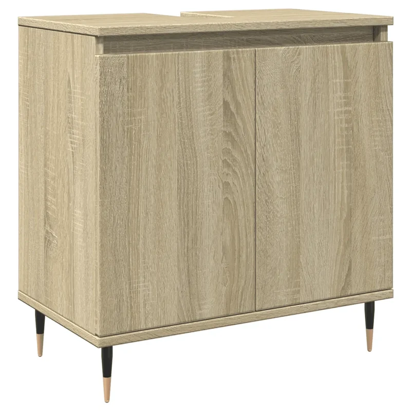 Armoire de bain chêne sonoma 58 x 33 x 60 cm grand espace de rangement design industriel en bois sonoma 02_0049716