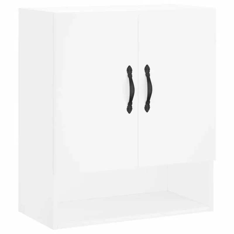 Armoire murale pratique rangement décoratif 60 x 31 x 70 cm en bois d'ingénierie blanc 02_0048760
