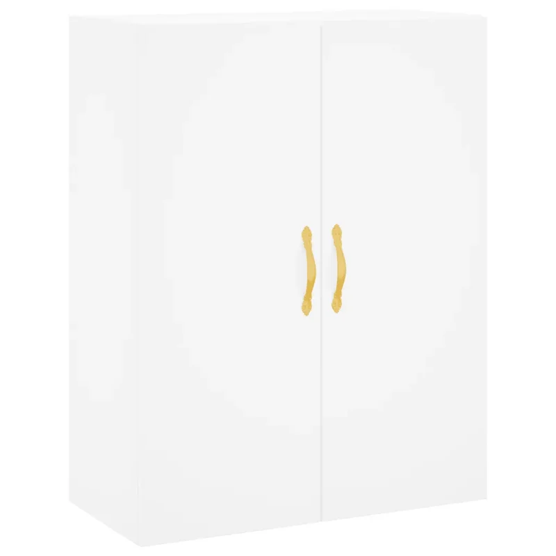Armoire murale design élégant rangement suspendu 69,5 x 34 x 90 cm en bois d'ingénierie blanc 02_0048571