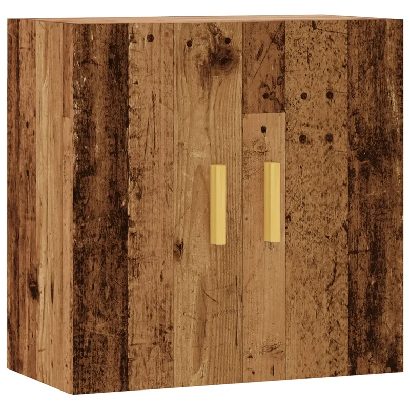 Armoire murale scandinave économie d'espace 60 x 31 x 60 cm finition naturelle en bois d'ingénierie vieux bois 02_0051023
