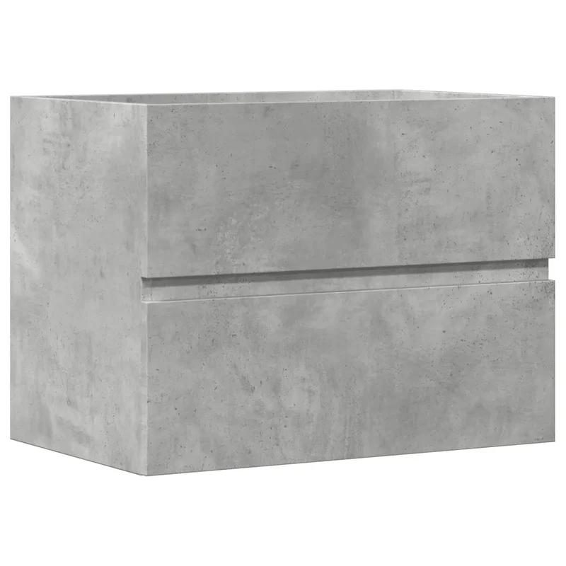 Armoire de salle de bain design peu encombrant 60 x 38 x 45 cm rangement facile en bois d'ingénierie gris béton 02_0050815