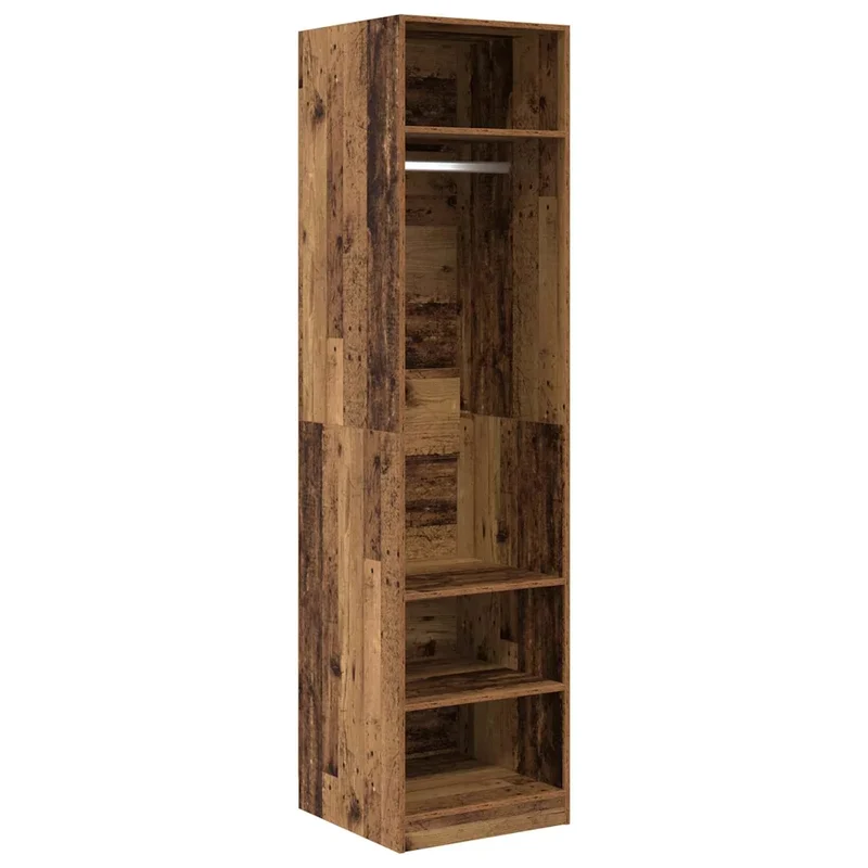 Armoire moderne minimaliste rangement intérieur 50 x 50 x 200 cm en bois d'ingénierie bois ancien 02_0052444