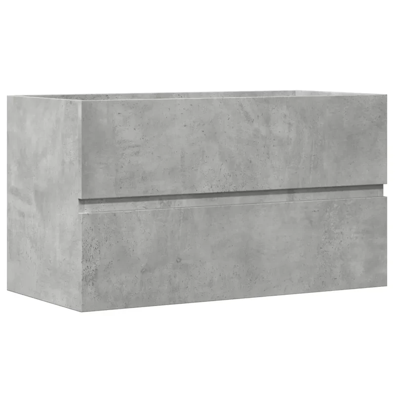 Armoire de salle de bain suspendue moderne rangement mural 80 x 38,5 x 45 cm en bois d'ingénierie gris béton 02_0050818
