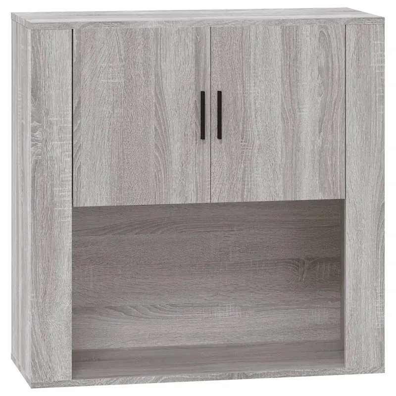 Armoire murale suspendue pratique rangement 80 x 33 x 80 cm en bois d'ingénierie sonoma gris 02_0048279