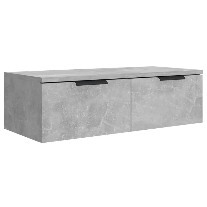 Armoire murale élégante grande capacité rangement salon bureau 68 x 30 x 20 cm en bois d'ingénierie gris béton 02_0048002