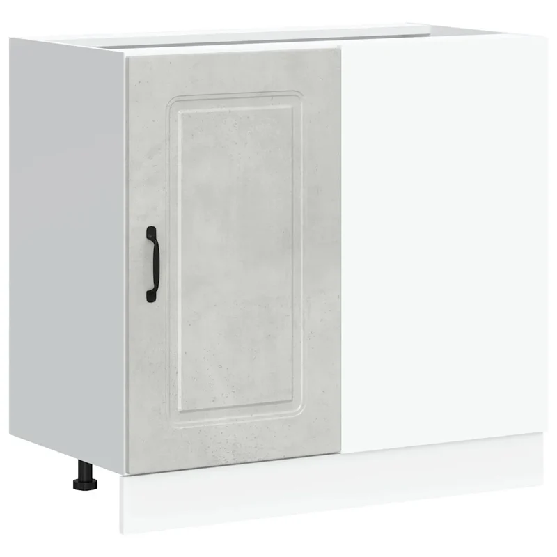 Armoire de cuisine Kalmar avec espace de rangement 86 x 46 x 81,5 cm en bois d'ingénierie gris béton 02_0050516