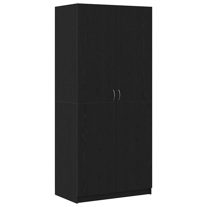 Armoire moderne style contemporain 90 x 52 x 200 cm pratique et élégante en bois d'ingénierie chêne noir 02_0051864