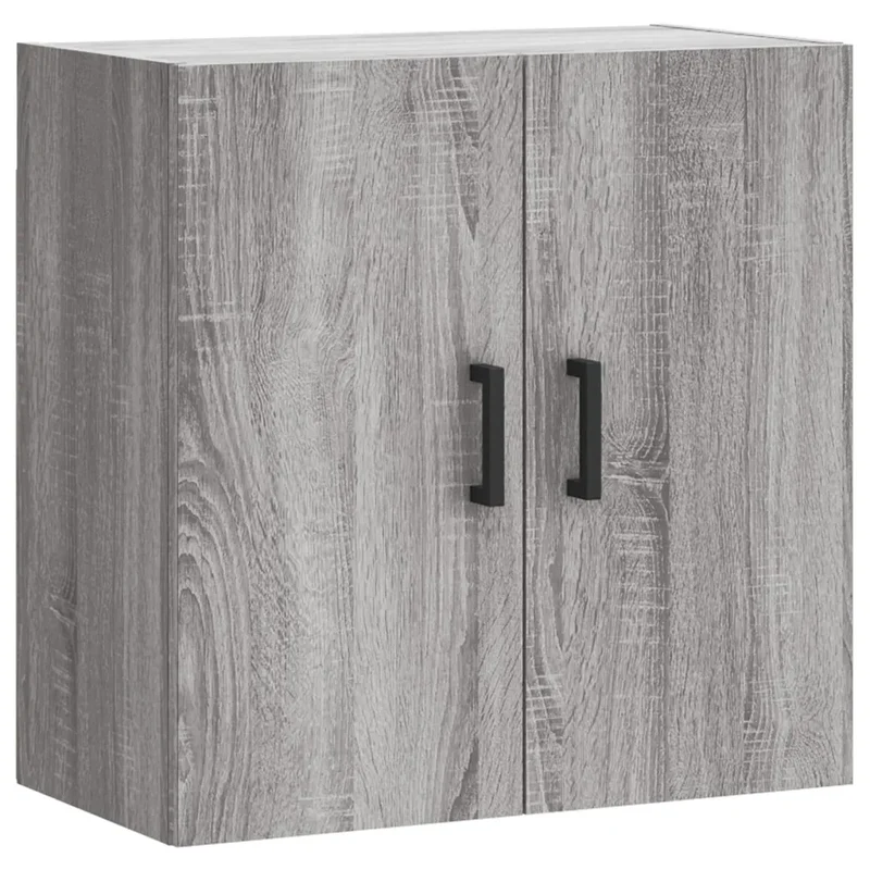 Armoire murale flottante moderne rangement pratique 60 x 31 x 60 cm en bois d'ingénierie gris 02_0048807