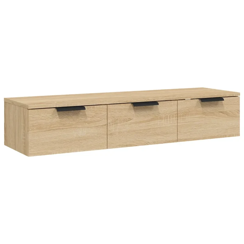 Armoire murale rangement design polyvalent 102 x 30 x 20 cm en bois d'ingénierie chêne sonoma 02_0048005