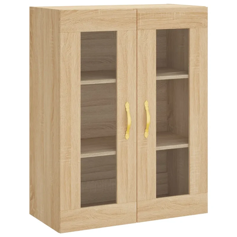 Armoire murale design pratique rangement moderne 69,5 x 34 x 90 cm en bois chêne sonoma 02_0048612