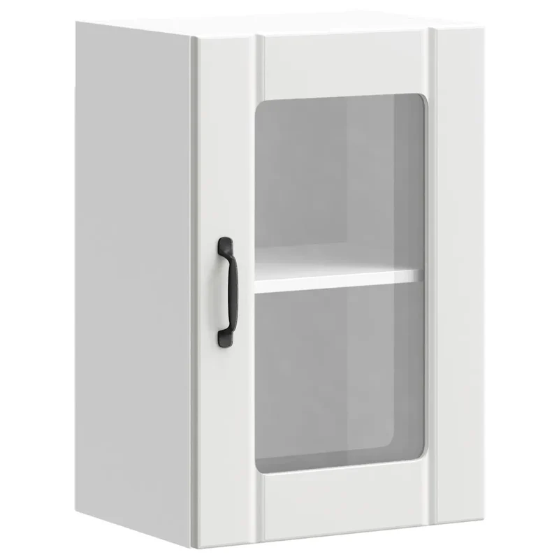 Armoire murale de cuisine design élégant rangement 40 x 31 x 60 cm en bois blanc 02_0050122