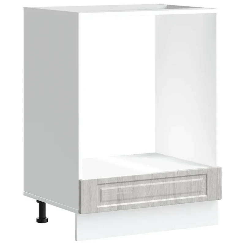 Armoire à four classique compacte 60 x 46 x 81 cm avec pieds réglables salon en bois d'ingénierie sonoma gris 02_0050308