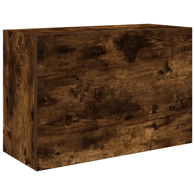 Armoire murale de bain design minimaliste 60 x 25 x 40 cm grand espace de rangement en bois d'ingénierie chêne fumé 02_0051264