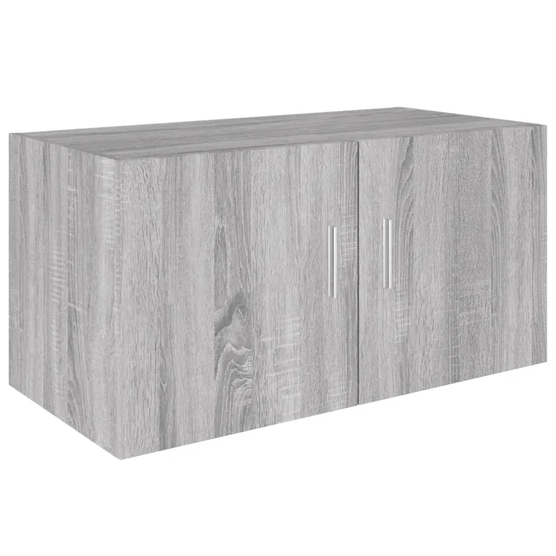 Armoire murale design moderne 80 x 39 x 40 cm rangement pratique en bois d'ingénierie gris 02_0048174