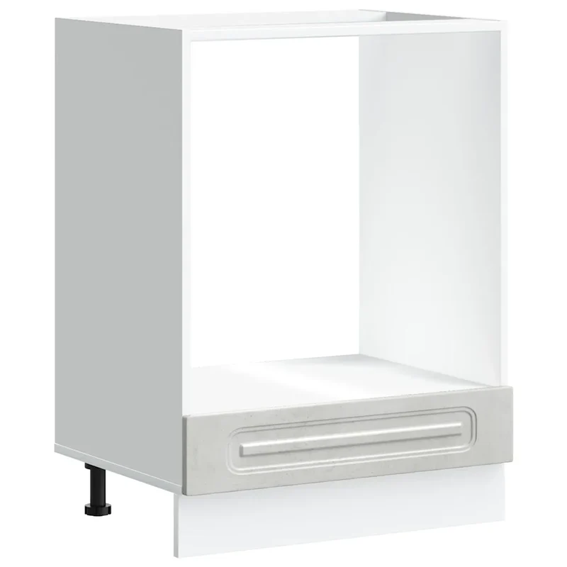 Armoire à four compacte avec espace de rangement 60 x 46 x 81,5 cm design classique en bois d'ingénierie gris béton 02_0049944
