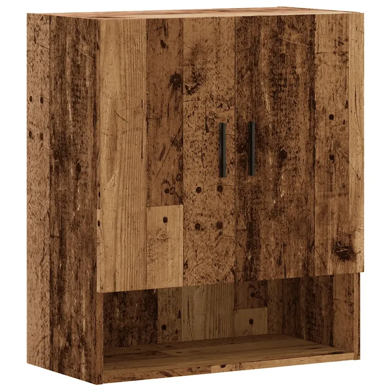 Armoire murale pratique rangement 60 x 31 x 70 cm design vintage en bois d'ingénierie vieux bois 02_0051130