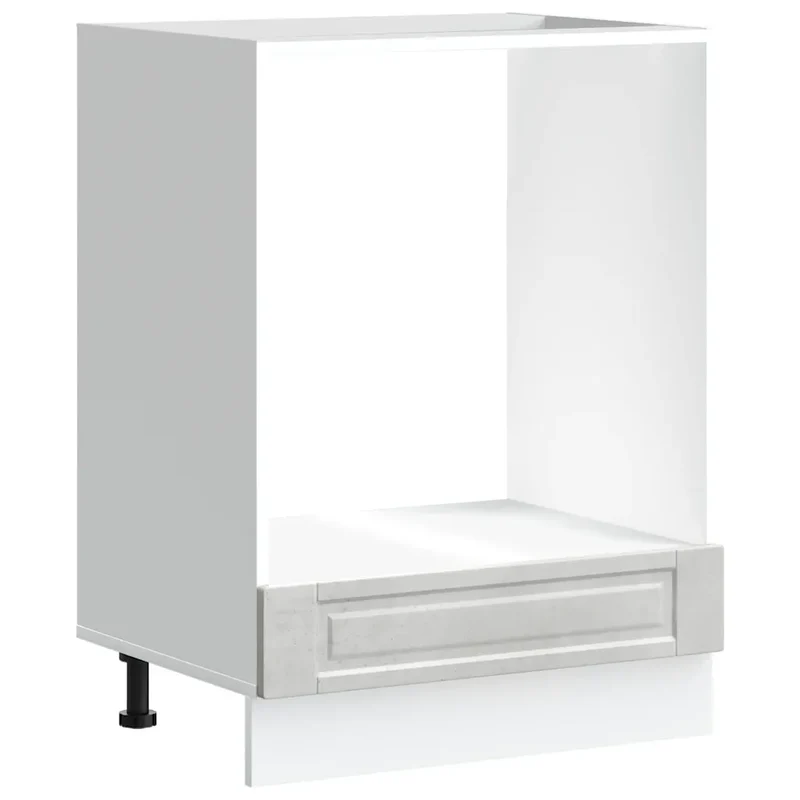 Armoire à four Porto peu encombrante rangement cuisine 60 x 46 x 81,5 cm en bois d'ingénierie gris béton 02_0050306