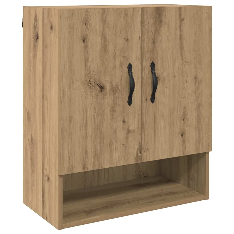 Armoire murale moderne 60 x 31 x 70 cm rangement pratique design épuré en bois d'ingénierie chêne artisanal 02_0052486