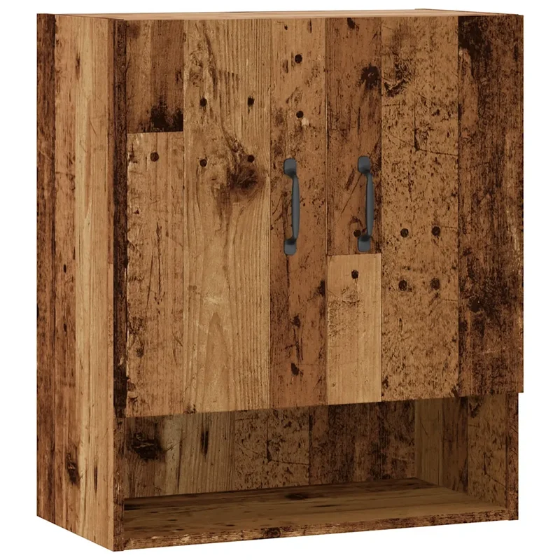 Armoire murale décorative rangement suspendue 60 x 31 x 70 cm en bois d'ingénierie vieux bois 02_0051021