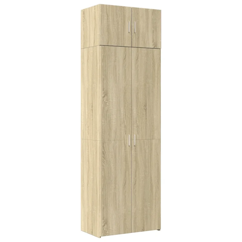 Armoire de rangement vertical moderne espace optimisation 70 x 42,5 x 225 cm en bois d'ingénierie chêne sonoma 02_0055582
