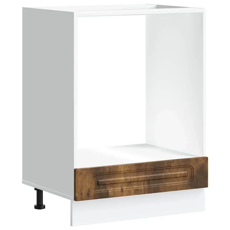 Armoire à four classique compacte 60 x 46 x 81,5 cm avec pieds réglables en bois d'ingénierie chêne fumé 02_0049945