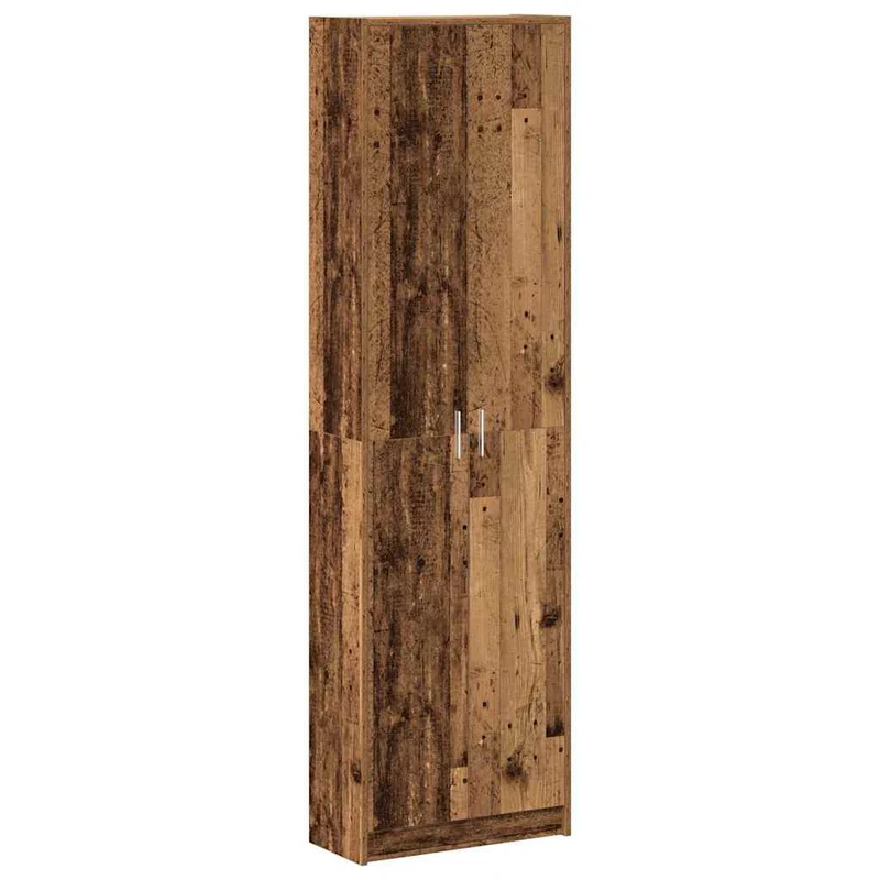 Armoire moderne en bois d'ingénierie 55 x 25 x 189 cm grand espace de rangement épurée en bois ancien 02_0055921