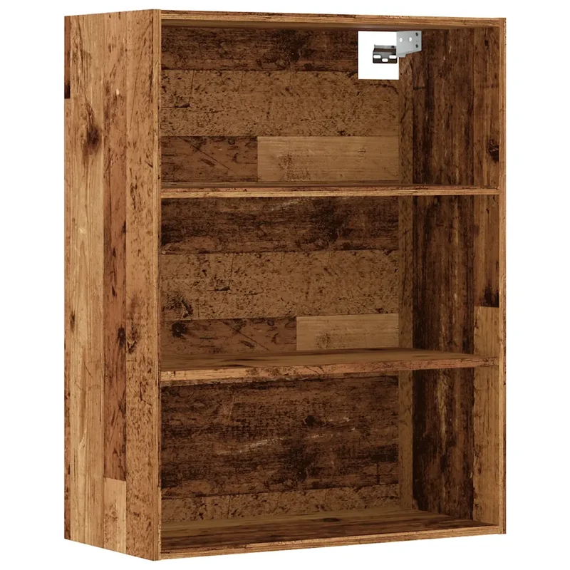 Armoire murale suspendue moderne pour salon rangement 69,5 x 32,5 x 90 cm ambiance cosy en bois d'ingénierie vieux bois 02_0051019