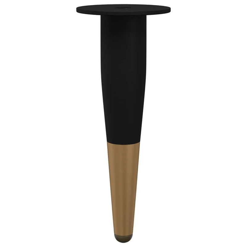 Lot de 2 pieds de meuble cylindriques modernes 40 x 40 x 98 mm en fer noir 02_0051989