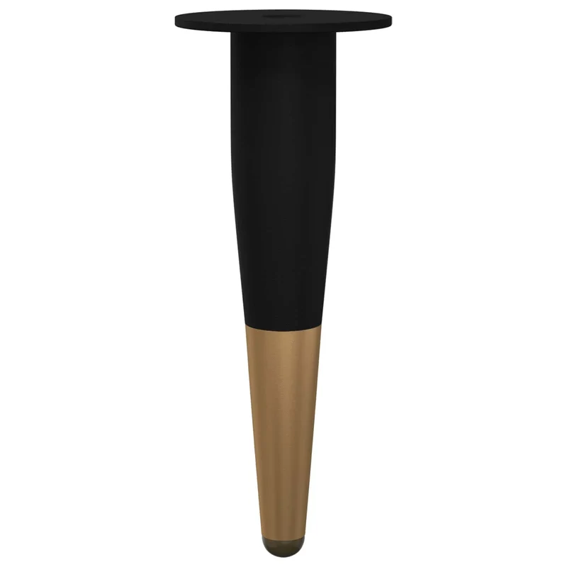 Lot de 12 pieds de meuble cylindriques design moderne salon bureau 40 x 40 x 98 mm en fer noir 02_0051990