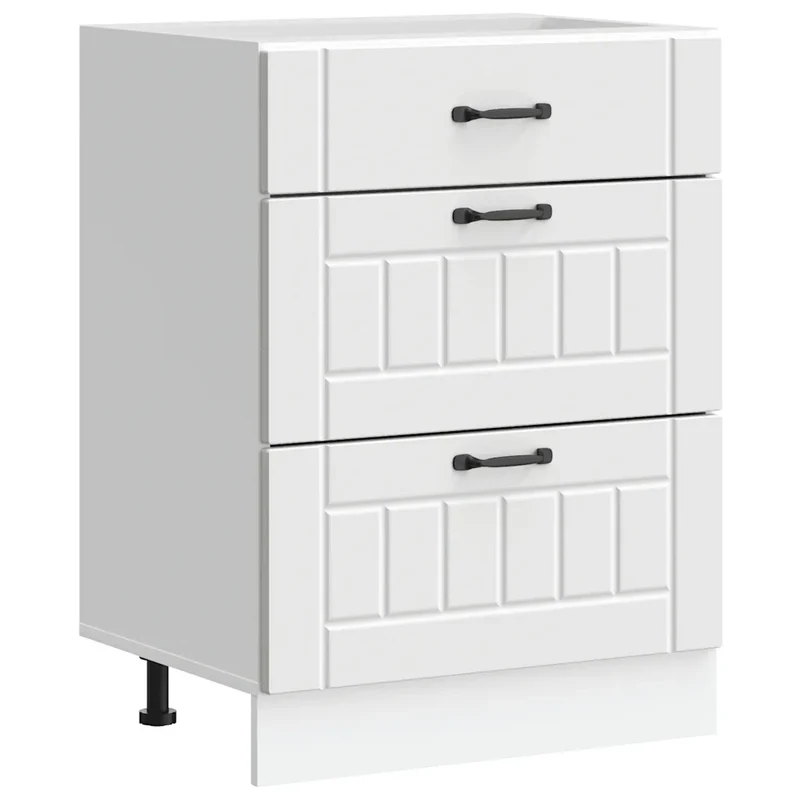 Armoire de cuisine Lucca blanche bois d'ingénierie 60 x 46 x 81,5 cm avec pieds réglables moderne 02_0050491