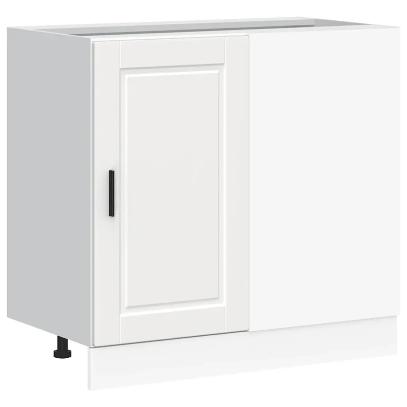 Armoire de cuisine moderne avec portes pratiques 86 x 46 x 81,5 cm en bois d'ingénierie blanc 02_0050506