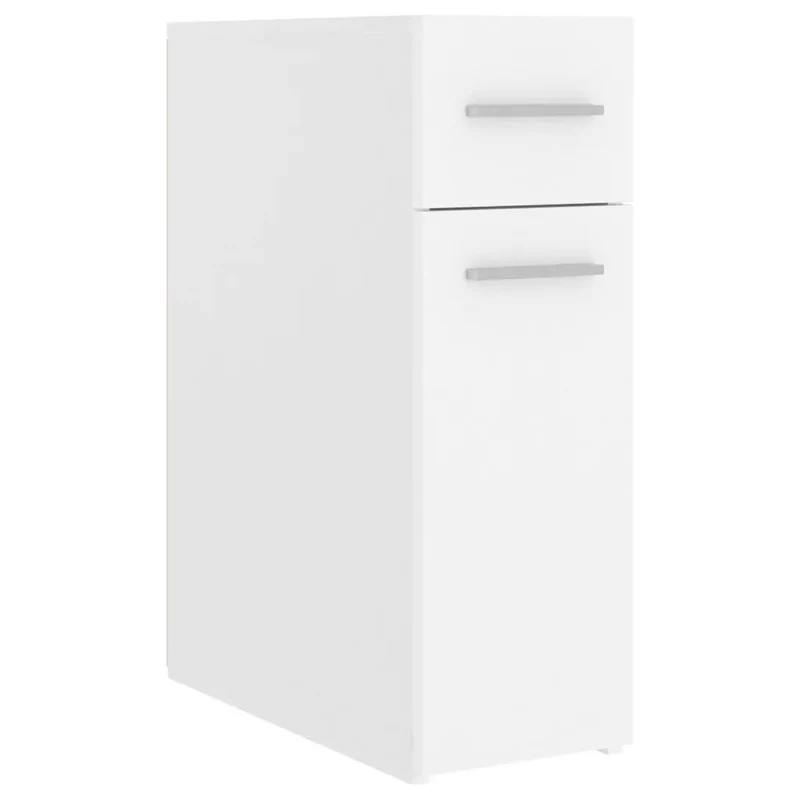 Armoire d'apothicaire rangement blanc 20 x 45,5 x 60 cm solide design contemporain en bois blanc 02_0047785