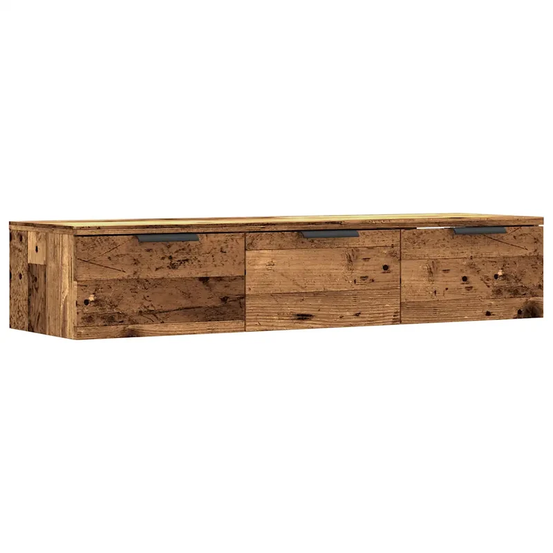 Armoire murale design polyvalent rangement 102 x 30 x 20 cm en bois d'ingénierie vieux bois 02_0050988
