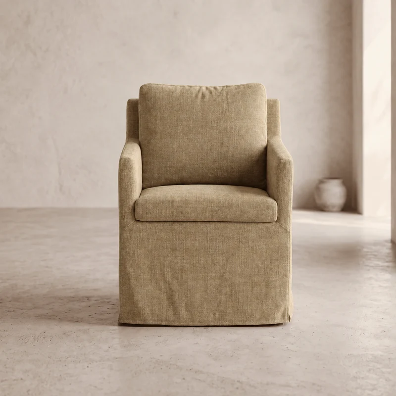Fauteuil CARMEL Lin Beige
